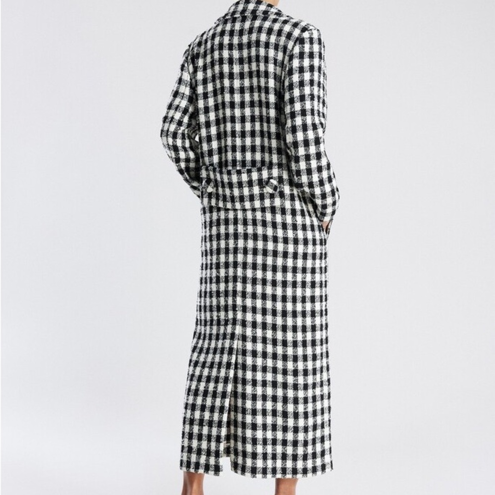 BCBGMaxAzria Monochrome Checkered Coat - Picture 3 of 3